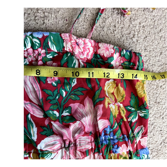 Vintage Red Floral That's My Babee Sundress M - Picture 3 of 6